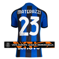 Icons Marco Materazzi gesigneerd Internazionale shirt