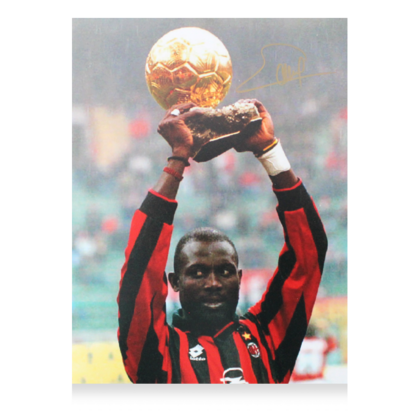 George Weah gesigneerde AC Milan foto 1995