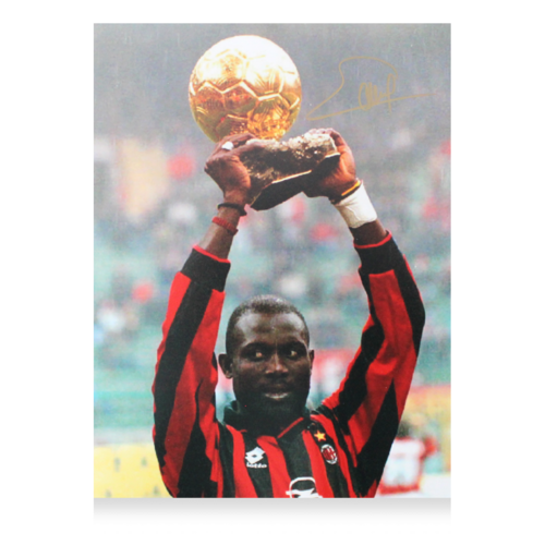 Icons George Weah gesigneerde AC Milan foto 1995