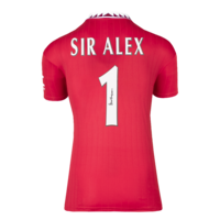 Icons Alex Ferguson gesigneerd Manchester United shirt 2022-23