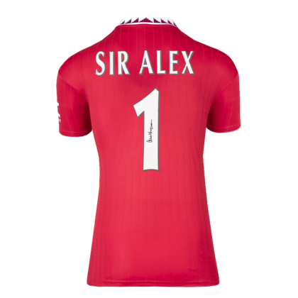 Alex Ferguson gesigneerd Manchester United shirt 2022-23