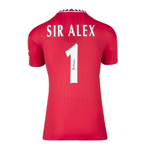 Icons Alex Ferguson gesigneerd Manchester United shirt 2022-23