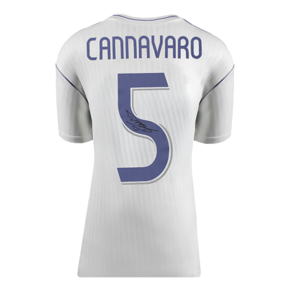Fabio Cannavaro gesigneerd Real Madrid shirt