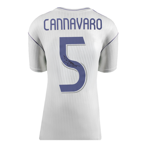 Icons Fabio Cannavaro gesigneerd Real Madrid shirt