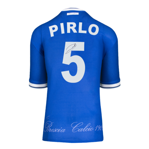Icons Andrea Pirlo gesigneerd Brescia shirt 2000-01