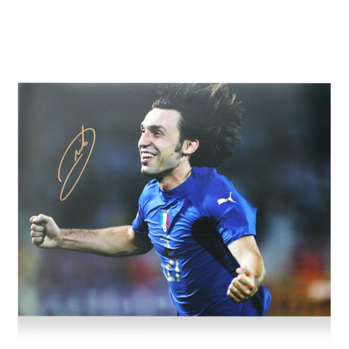 Icons Andrea Pirlo gesigneerde Italië foto