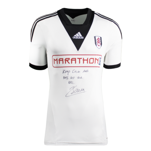 Icons Dimitar Berbatov gesigneerd Fulham shirt 2013-14