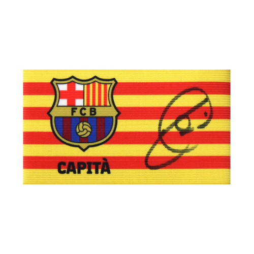 Icons Xavi gesigneerde FC Barcelona aanvoerdersband