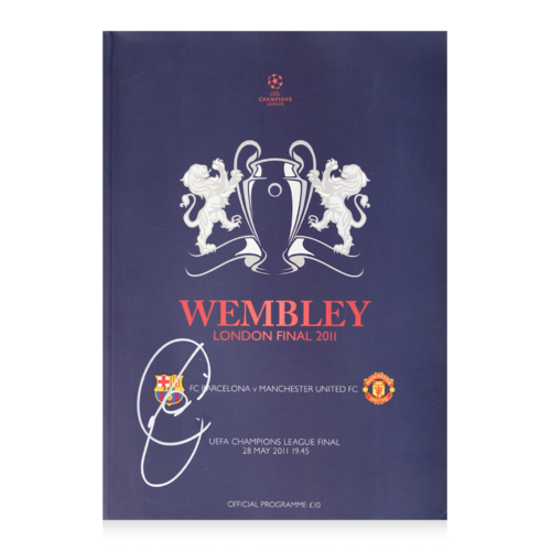 Icons Xavi gesigneerd FC Barcelona programmaboekje 2011