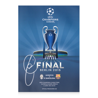 Xavi gesigneerd FC Barcelona programmaboekje 2015