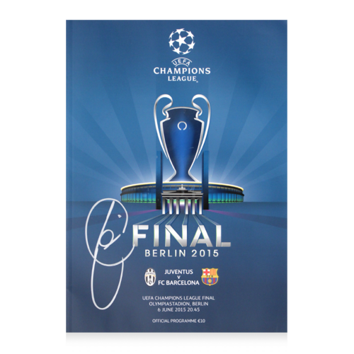 Icons Xavi gesigneerd FC Barcelona programmaboekje 2015