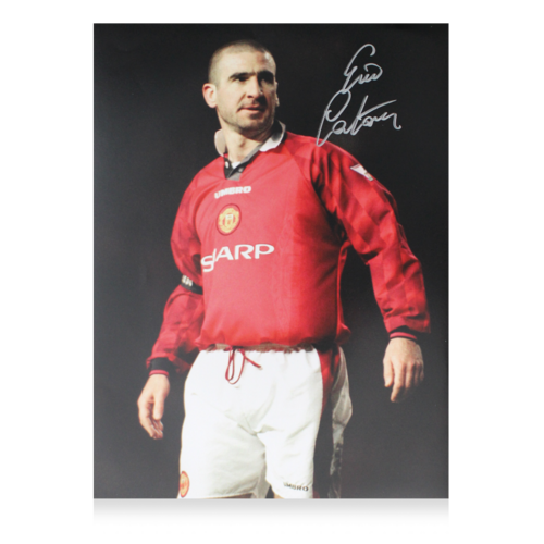 Icons Eric Cantona gesigneerde Manchester United foto