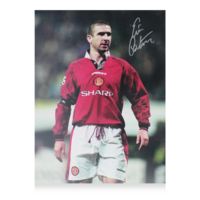 Icons Eric Cantona gesigneerde Manchester United foto