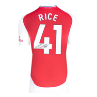 Icons Declan Rice gesigneerd Arsenal shirt 2024-25