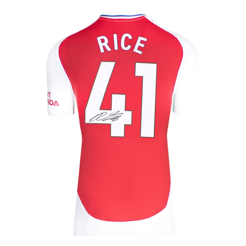 Icons Declan Rice gesigneerd Arsenal shirt 2024-25