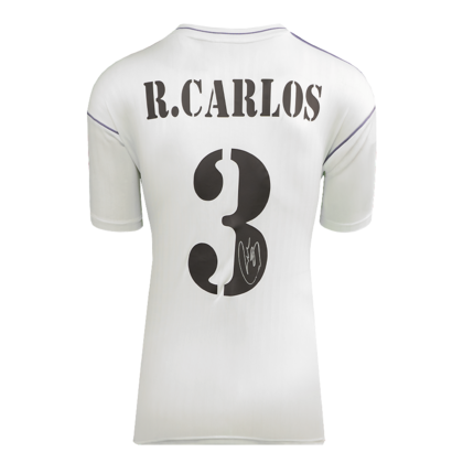 Roberto Carlos gesigneerd Real Madrid shirt