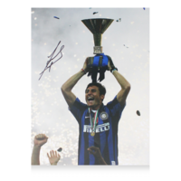 Icons Javier Zanetti gesigneerde Internazionale foto