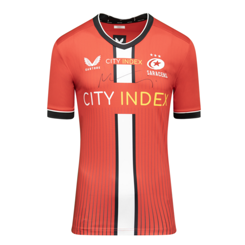 Icons Maro Itoje gesigneerd Saracens shirt 2021-22