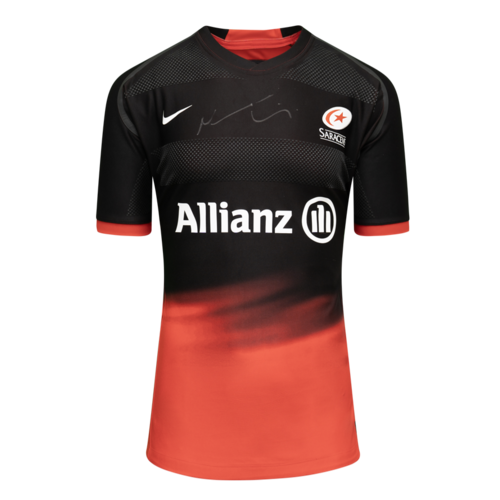 Icons Maro Itoje gesigneerd Saracens shirt 2015-16