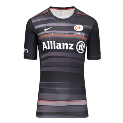 Maro Itoje gesigneerd Saracens shirt 2014-15