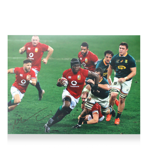 Icons Maro Itoje gesigneerde British & Irish Lions foto
