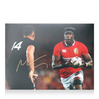 Icons Maro Itoje gesigneerde British & Irish Lions foto