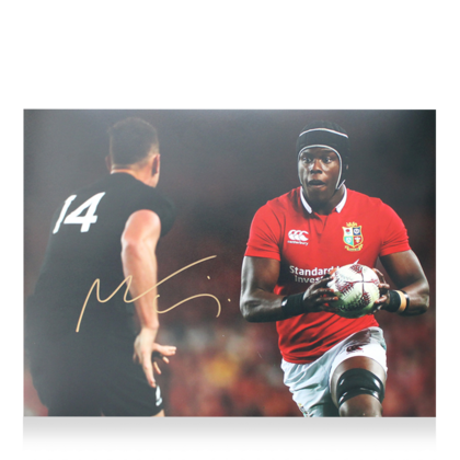 Maro Itoje gesigneerde British & Irish Lions foto