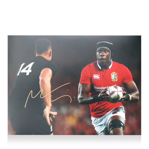 Icons Maro Itoje gesigneerde British & Irish Lions foto