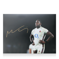 Icons Maro Itoje gesigneerde Engeland foto
