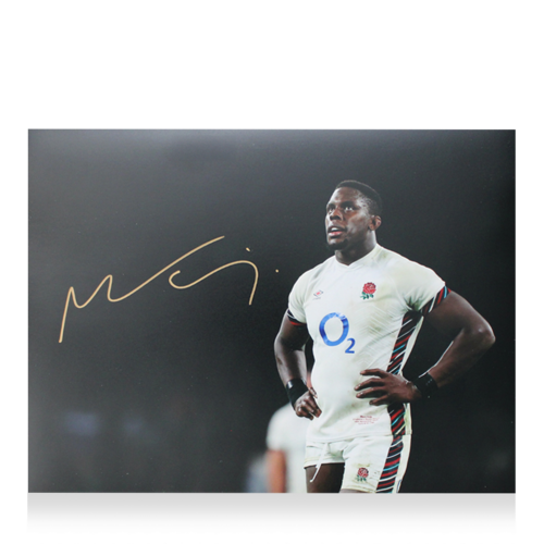 Icons Maro Itoje gesigneerde Engeland foto