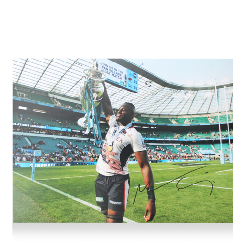 Icons Maro Itoje gesigneerde Saracens foto 2023