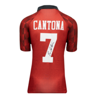 Icons Eric Cantona gesigneerd Manchester United shirt 1996-98