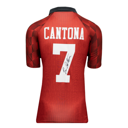 Eric Cantona gesigneerd Manchester United shirt 1996-98