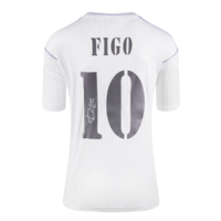 Icons Luis Figo gesigneerd Real Madrid shirt