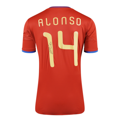 Xabi Alonso gesigneerd Spanje shirt 2010