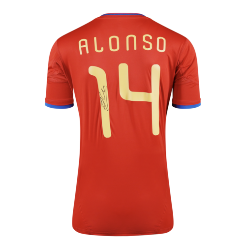Icons Xabi Alonso gesigneerd Spanje shirt 2010