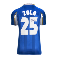 Icons Gianfranco Zola gesigneerd Chelsea shirt 1998