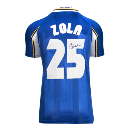 Gianfranco Zola gesigneerd Chelsea shirt 1998