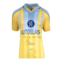 Icons Gianfranco Zola gesigneerd Chelsea shirt 1998