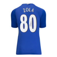 Icons Gianfranco Zola gesigneerd Chelsea shirt 2000