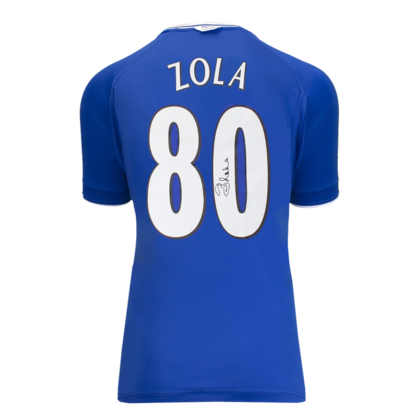 Gianfranco Zola gesigneerd Chelsea shirt 2000