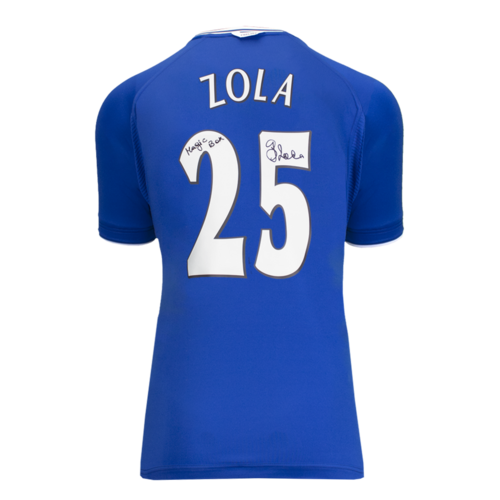 Icons Gianfranco Zola gesigneerd Chelsea shirt 2000
