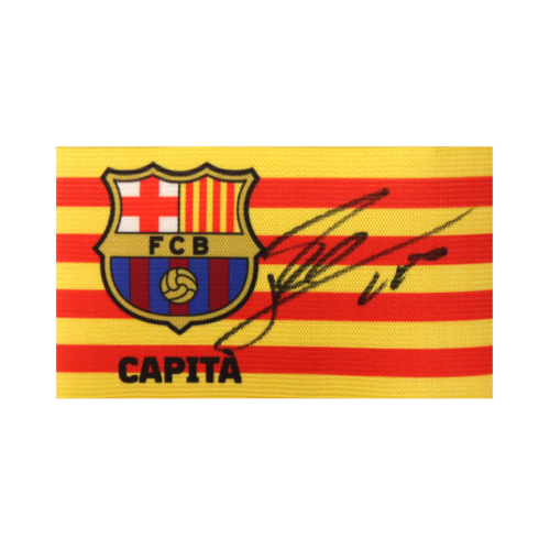 Icons Lionel Messi gesigneerde FC Barcelona aanvoerdersband