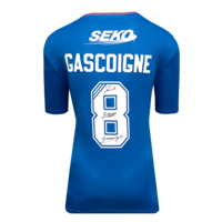 Icons Paul Gascoigne gesigneerd Glasgow Rangers shirt 2023-24