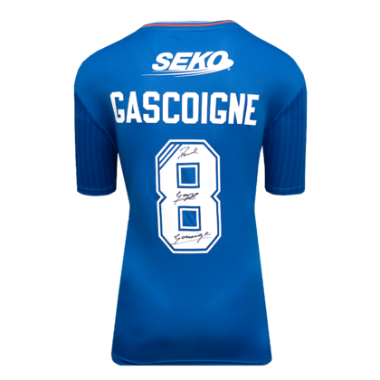 Paul Gascoigne gesigneerd Glasgow Rangers shirt 2023-24