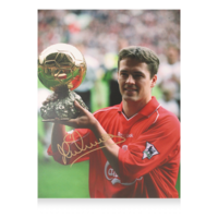 Icons Michael Owen gesigneerde Liverpool FC foto 2001
