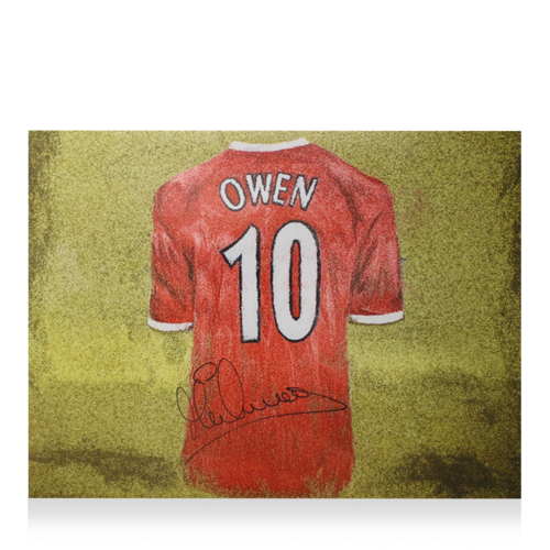 Icons Michael Owen gesigneerde Liverpool FC foto