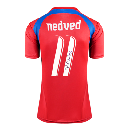 Pavel Nedved gesigneerd Tsjechië shirt 2006-08