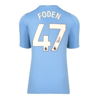 Icons Phil Foden gesigneerd Manchester City shirt 2023-24