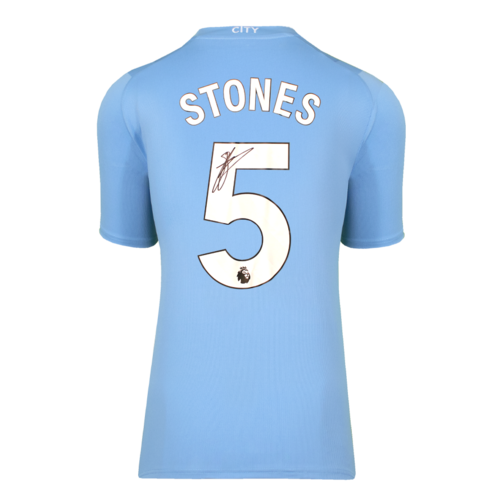 Icons John Stones gesigneerd Manchester City shirt 2023-24